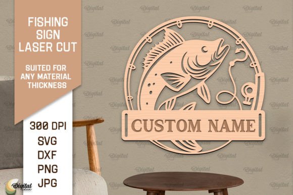 Download Fishing Sign LaserCut. Fishing Decor SVG - Fishing sign Collection