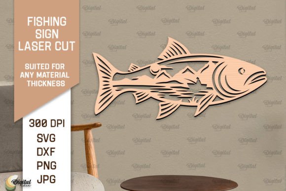 Download Fishing Sign LaserCut. Fishing Decor SVG - Fishing sign Collection