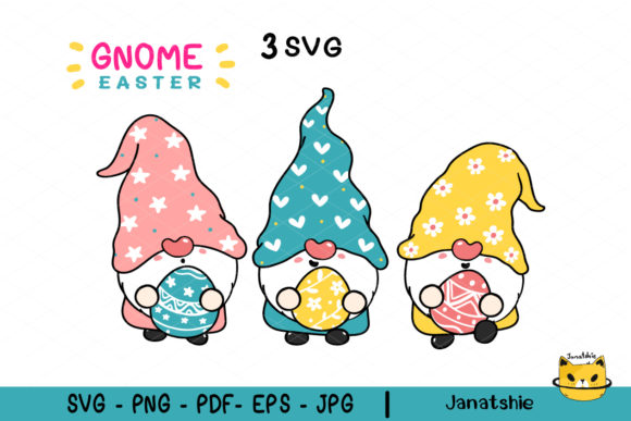 Download Three Bunny Ears Gnome Easter SVG - Three Collection