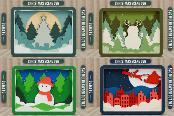 Download Christmas Scene SVG Laser Craft BUNDLE - Laser craft Collection