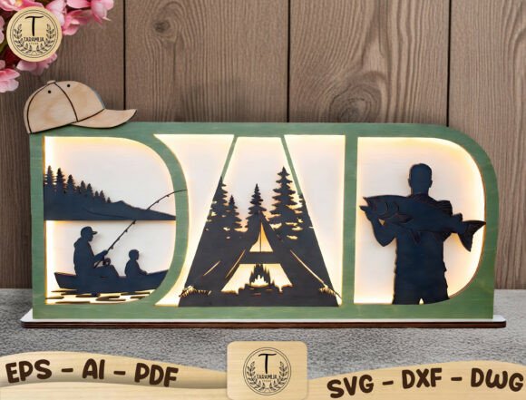 Download Father's Laser Cut Fishing Sign File Svg - Fishing sign Collection