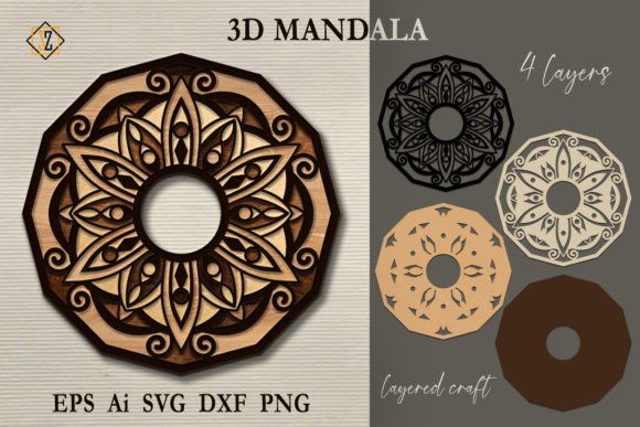 Download Layered Mandala SVG File.Layered Craft - Premium Resources