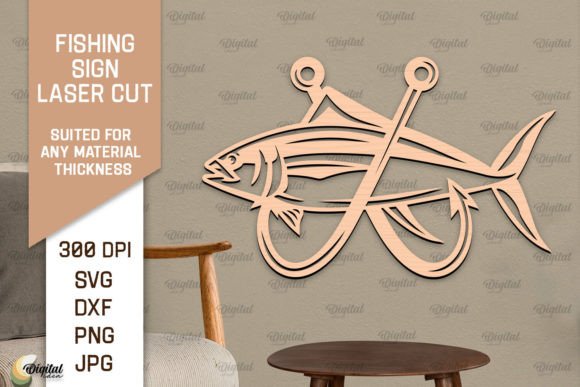 Download Fishing Sign LaserCut. Fishing Decor SVG - Fishing sign Collection