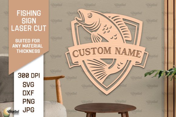 Download Fishing Sign LaserCut. Fishing Decor SVG - Fishing sign Collection