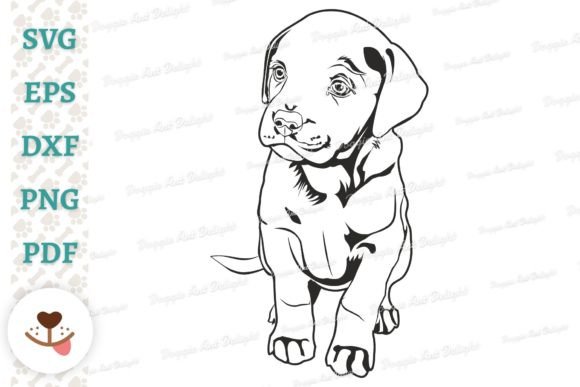 Download Labrador Puppy Dog Svg Vector Cut Files - Vector cut files Collection