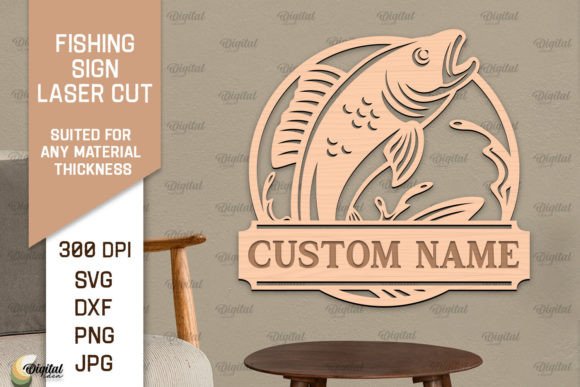 Download Fishing Sign LaserCut. Fishing Decor SVG - Fishing sign Collection
