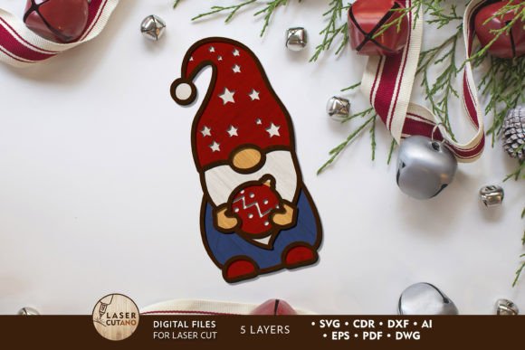 Download Christmas Gnome Decorative Laser Craft - Laser craft Collection