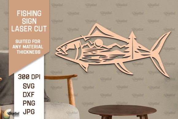 Download Fishing Sign LaserCut. Fishing Decor SVG - Fishing sign Collection
